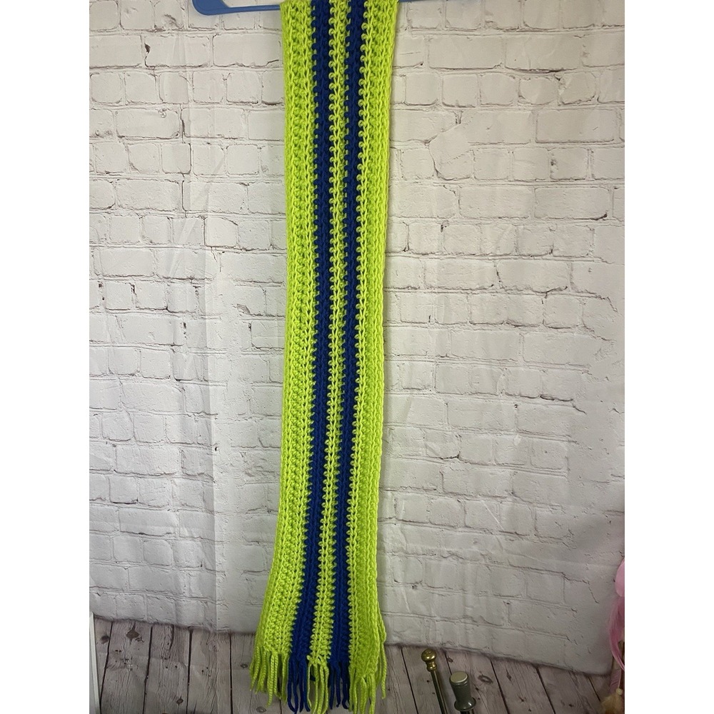 Women's Crochet Scarf‎ Multicolor Fringe One Size Acrylic Winter Wrap